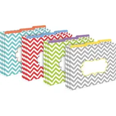 Barker Creek Chevron Beautiful Get Organized File Folders Set Multi-Design 107 per Set: Paper, Top Tab, 50 Sheet Capacity