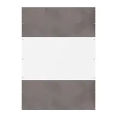 DOMETOUR Heavy Duty Outdoor Clear PVC Curtain, 18oz Waterproof, Weather & Tearproof for Patios/Gazebos/Pergolas, 10'H x 7'W, Gray