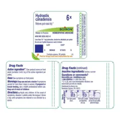 Hydrastis Canadensis 9C by Boiron Homeopathic Single Medicine For Cough, Cold & Flu  -  80 Pellet