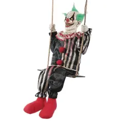 Swinging Chuckles the Clown Animated Prop Halloween Decoration
