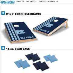 NCAA North Carolina Tar Heels 2'x3' Wood Cornhole Set