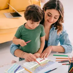 Blue Panda 150 Sheets Pretend Checkbook for Kids with Deposit Slip and Check Register for Play School Supplies