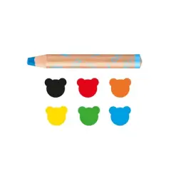 CARIOCA BABY Crayons 3 in 1 + Sharpener - 6 Pieces