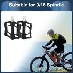 Unique Bargains Cycling Bike Pedal 9/16" Spindle Plastic for Road Mountain BMX MTB Bike Black