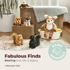 Bearington Lil' Nanook Small Plush Stuffed Animal Grey Wolf, 7 inches, For Ages 3-14