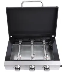 ORRD 3-Burner Gas Grill with Side Shelves, Outdoor BBQ Propane Grill for Patio & Backyard