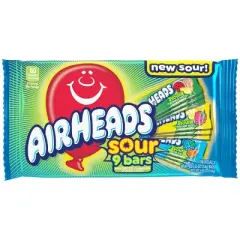 Airheads Singles Sour Bars Chewy Candy - 9ct/4.95oz