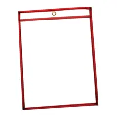 Pacon&reg; Dry Erase Pockets, 5 Assorted Neon Colors, 9" x 12", 10 Pockets