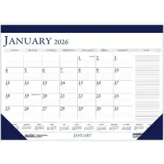2026 House of Doolittle 18.5" x 13" Monthly Desk Pad Calendar Blue (1646-26)