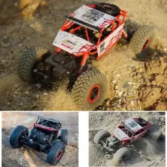 Top Race Remote Control Rock Crawler Monster Truck 4WD - 2.4Ghz Batteries Included (Red)