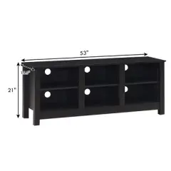 Costway TV Stand Cabinet for TV's Up to 60'' Entertainment Center w/Storage Shelves BlackBrown