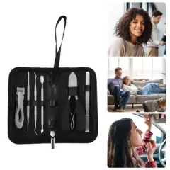 Unique Bargains 1 Set Nail Clippers Set Professional Nail Clippers Set for Travel or Home for Thick Nails Silver Tone Stainless Steel