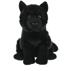 Wild Republic Cuddlekins Black Wolf Stuffed Animal, 12 Inches