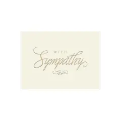 JAM Paper Blank Sympathy Greeting Cards Set Gold Sympathy 25/Pack (526BG472WB)