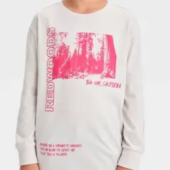 Boys' Redwood Trees Long Sleeve Graphic T-Shirt - art class&trade; Light Gray