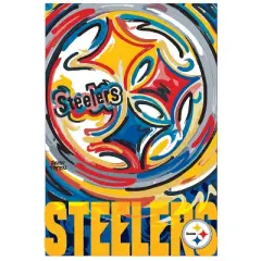 Evergreen NFL Pittsburgh Steelers Garden Suede Flag 12.5 x 18 Inches Indoor Outdoor Decor