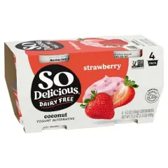 So Delicious Dairy Free Strawberry Coconut Milk Yogurt - 4ct/5.3oz Cups