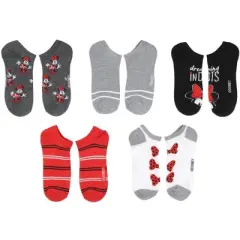 Disney Minnie Mouse Women's Socks Mix n' Match Ankle No Show Socks 9 Pack