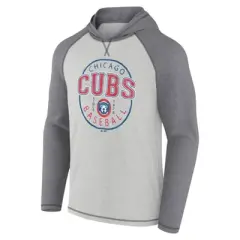 MLB Chicago Cubs Men's Lightweight Bi-Blend Hooded Sweatshirt