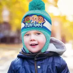 Moonbug CoComelon Boy's Winter Hat and Mittens Set, Toddlers Ages 2-4