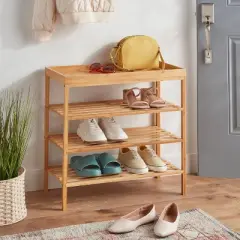 4 Tier Bamboo Shoe Rack - Brightroom&trade;