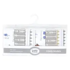 Luvable Friends Unisex Baby Belly Binder 6pk, Be Brave, 0-6 Months