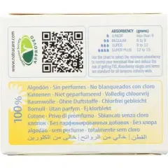 Natracare Organic Cotton Tampons Super - 10 ct