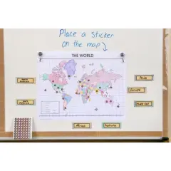 Teacher Created Resources&reg; Travel the Map Labels Magnetic Accents, 20 Per Pack, 3 Packs