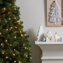 100ct LED Super Bright Mini Christmas String Lights Warm White with Green Wire - Wondershop&trade;