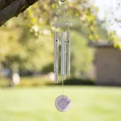 Woodstock Chimes Flower Wind Chime Pink Cosmos 22"