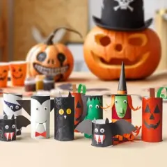 Genie Crafts 48 Pack Cardboard Tubes, Empty White Toilet Paper Rolls for Crafts, Classroom, DIY Projects (1.6 x 4 In)