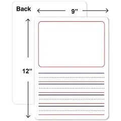 SCRIBBLEDO Story Lined 9&rdquo;x12&rdquo; Dry Erase Writing & Drawing Board