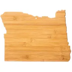 Totally Bamboo Destination Oregon Serving and Cutting Board: Lightweight Bamboo State Design, 14.5" x 10.75"