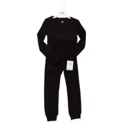 Hudson Baby Thermal Long Underwear 2pc Set, Black