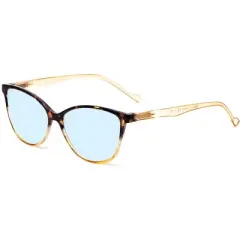 Calabria MDR8004 Designer Blue Light Eyeglasses Ladies Cateye Tortoise Fade 49mm