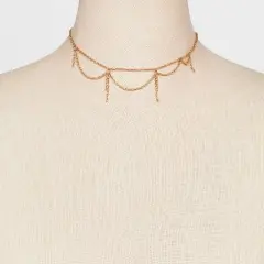 Swag Choker Chain Choker Necklace - Universal Thread&trade; Gold