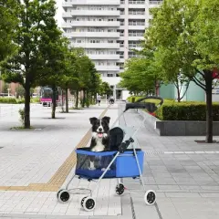 BestMassage Pet Stroller 4 Wheels Dog Cat Stroller Foldable Jogger Stroller