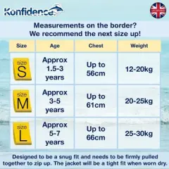 Konfidence Learn to Swim Buoyancy Jacket in Martha Red Stripe