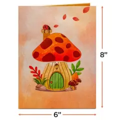 Frndly by Paper Love 3D Fox in Mushroom Pop Up Card