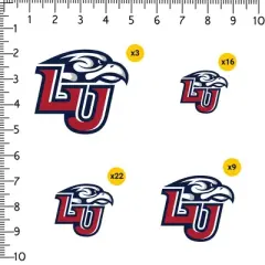 Liberty University Primary Logo 50ct Vinyl Large Deluxe Stickers Variety Pack