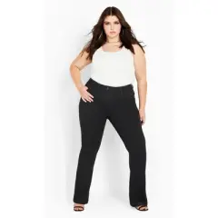 Women's Plus Size Harley Lily Bootleg Jean - black wash | CITY CHIC