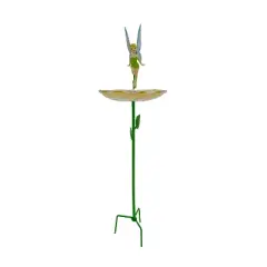 Disney 28" Tinker Bell Metal/Resin Birdbath Stake: Freestanding, Weather-Resistant Garden Decor