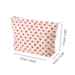 Unique Bargains Heart Shaped Makeup Bag 1 Pc
