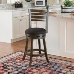 24" Buxton Swivel Counter Height Barstool Gray - Powell Company