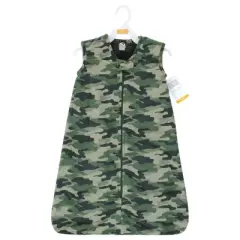 Hudson Baby Infant Boy Plush Faux Fur Sleeping Bag, Wearable Blanket, Camo
