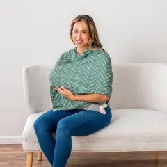 Itzy Ritzy Mom Boss 4-in-1 Nursing Cover & Baby Bib Set - Sage