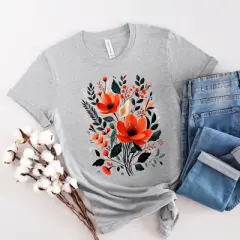 Simply Sage Market Women's Rustic Flowers Short Sleeve Graphic Tee