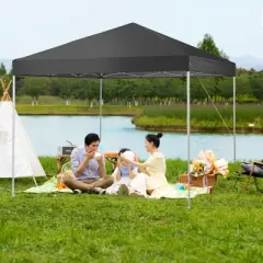 SKONYON 10' x10' Pop Up Canopy Tent Sun Shelter UV50+ Waterproof Canopy Top