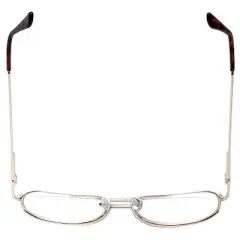 Calabria 1106 Mens Aviator Reading Glasses | Gold +1.50 | Silicone Nose Pads | Metal Frame | Lightweight & Comfortable Design