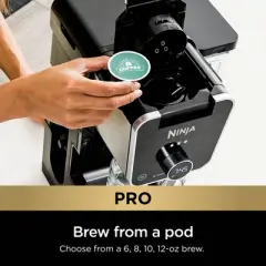 Ninja DualBrew Pro Specialty Coffee System, Single-Serve, Pod, and 12-Cup Drip Coffee Maker - CFP301: Coffee Machine with Frother, 60 oz Capacity